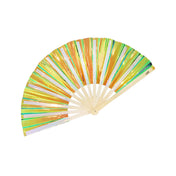 PVC vinyl wood bamboo stainless-steel accessories fan personal-fan folding-fan wooden-ribs bamboo-ribs fan-ribs steel-rivet reflective durable folding collapsible lightweight fetish fashion alt-fashion alternative cyber cyberpunk rave raver-girl festival party gifts costume cosplay halloween adult-toys unisex gold holographic iridescent lgbtq pride