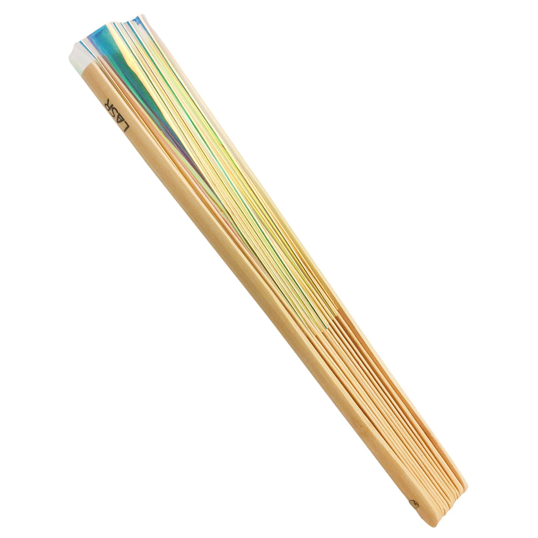 PVC vinyl wood bamboo stainless-steel accessories fan personal-fan folding-fan wooden-ribs bamboo-ribs fan-ribs steel-rivet reflective durable folding collapsible lightweight fetish fashion alt-fashion alternative cyber cyberpunk rave raver-girl festival party gifts costume cosplay halloween adult-toys unisex gold holographic iridescent lgbtq pride