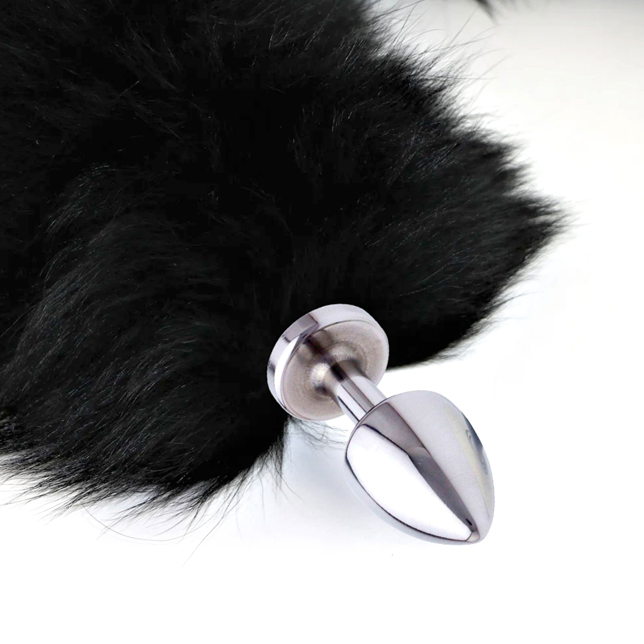 Fur fox fox-fur genuine-fur anal butt plug probe butt-plug buttplug tapered filling fill-up fillup furry-tail long-tail extended-tail nonvibe non-vibe nonvibrating non-vibrating bondage bdsm kink kinky kinky-play pet pet-play animal adult-toys anal-toys black