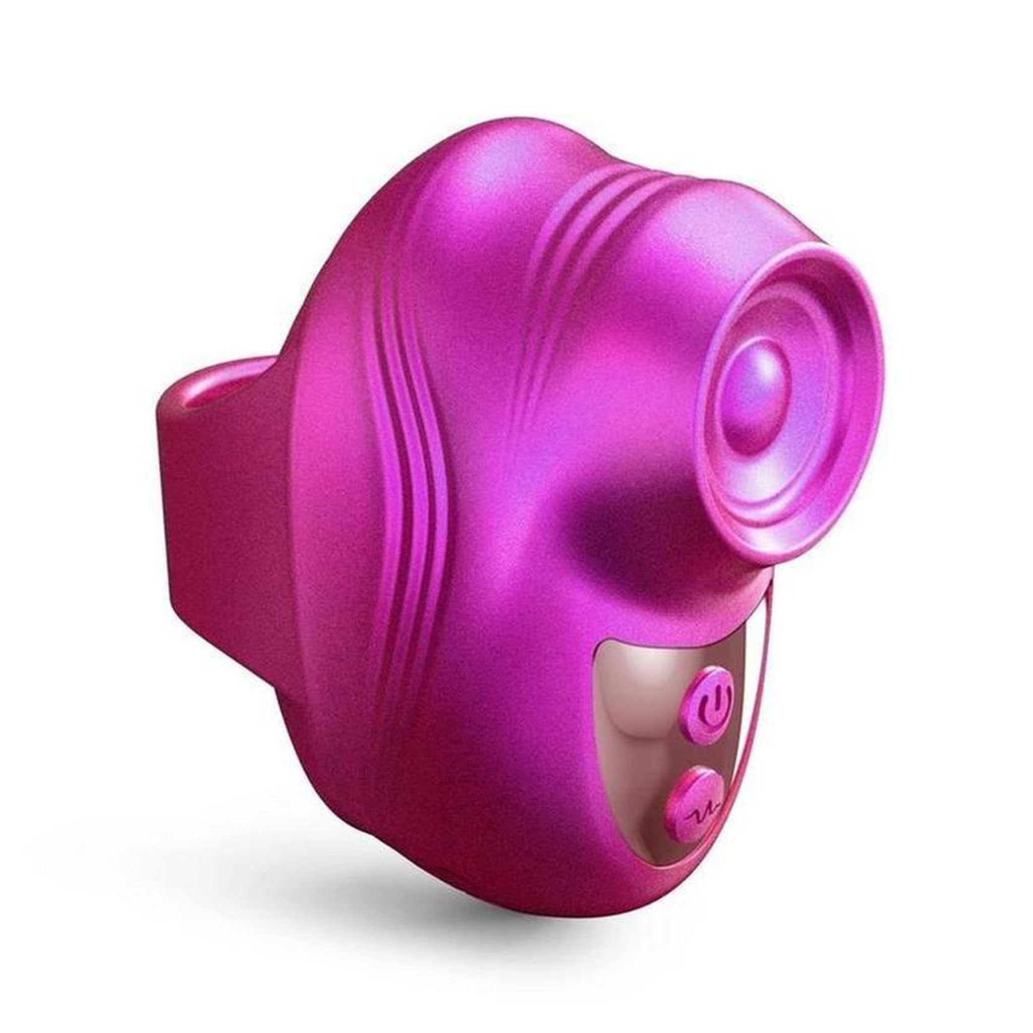 Silicone vibrator vibe vibrating vibration finger-mounted finger-vibe index-finger clit clitoris clitoral stim stimulator stimulating stimulation tapping tapper non-insertable intense travel-sized usb-rechargeable couples adult-toys iridescent berry