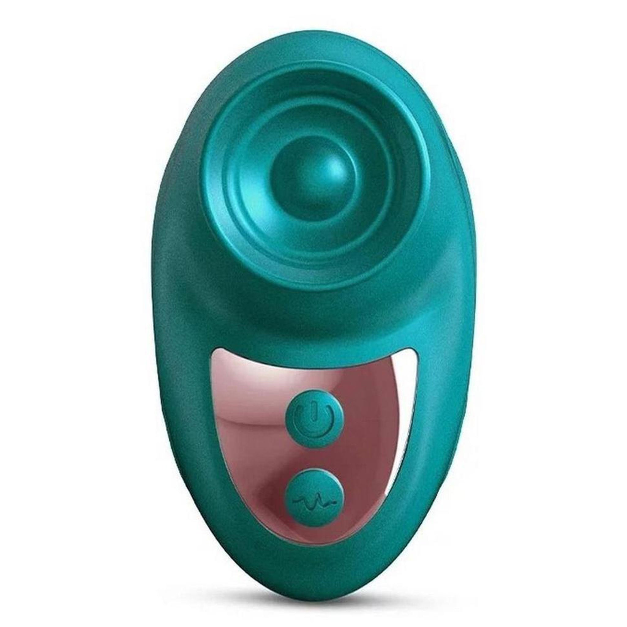 Silicone vibrator vibe vibrating vibration finger-mounted finger-vibe index-finger clit clitoris clitoral stim stimulator stimulating stimulation tapping tapper non-insertable intense travel-sized usb-rechargeable couples adult-toys iridescent teal