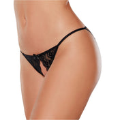 black strappy crotchless lace panty ouvert seductive lingerie fetish factory one-piece