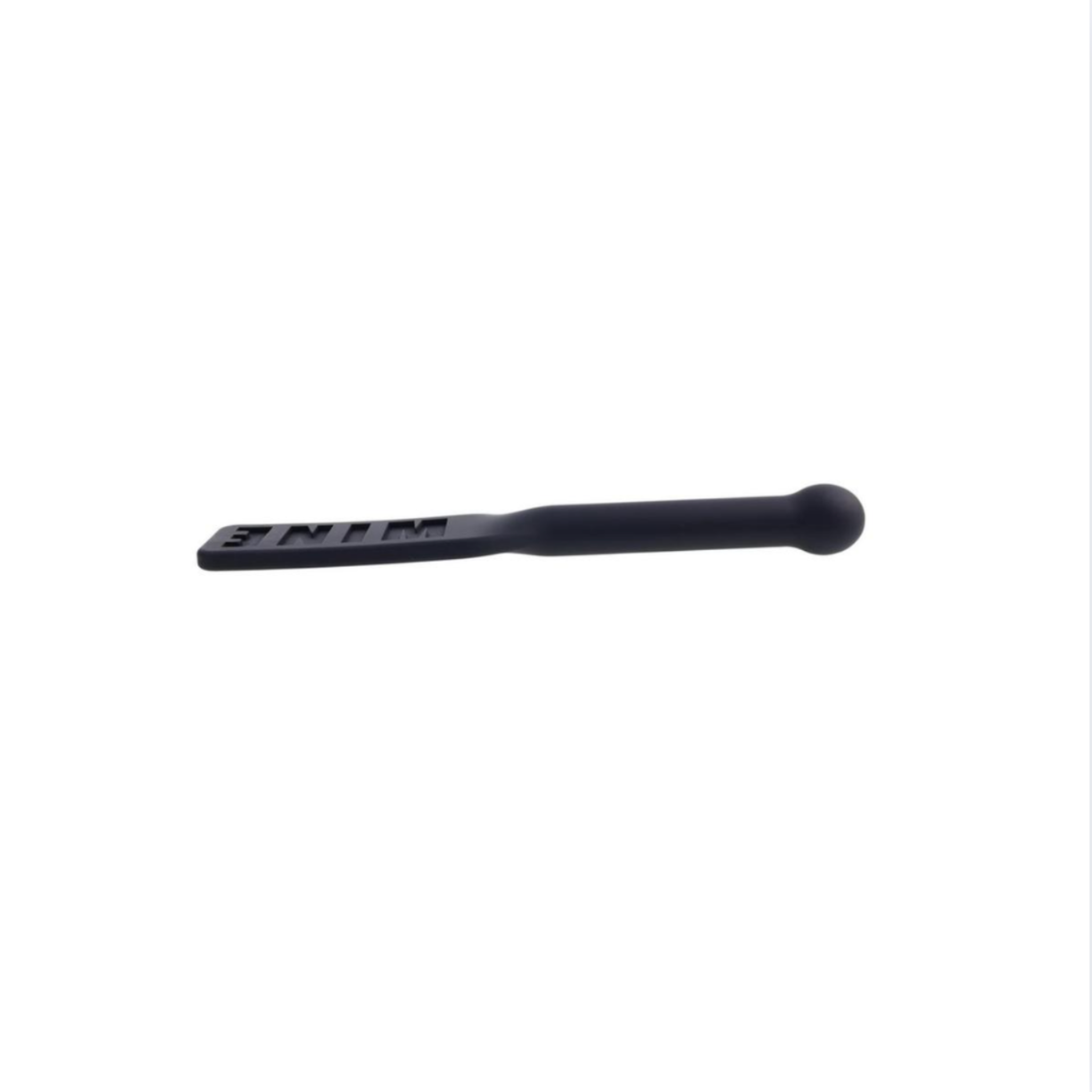MINE Carved Silicone Paddle with flexible head and metal-reinforced handle for lasting impression.