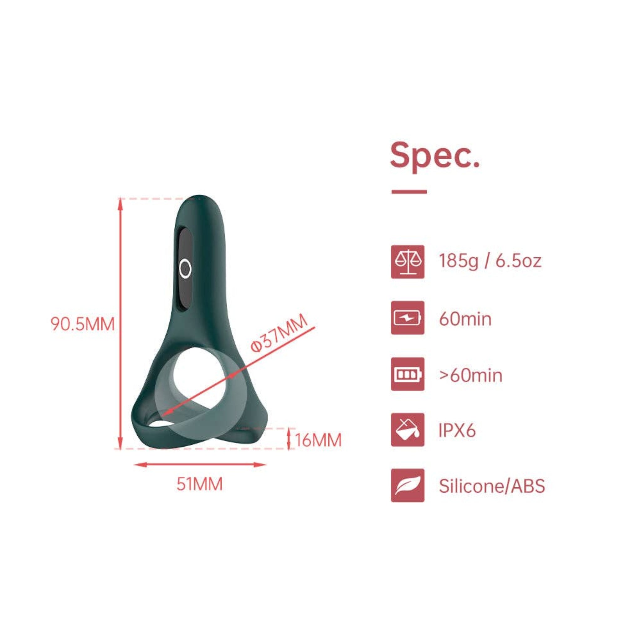 magic rise smart wearable cockring app controlled silicone abs waterproof rechargeable snug fit prolonged pleasure firmer erection men sex toy fetish factory