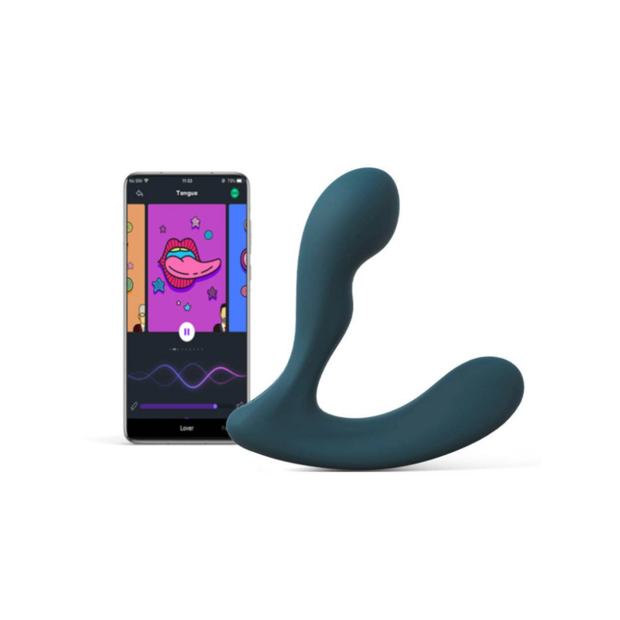 magic solstice x prostate massager app controlled remote wireless vibration modes music sync video sync silicone abs sex toy male anal stimulator fetish factory pleasure device