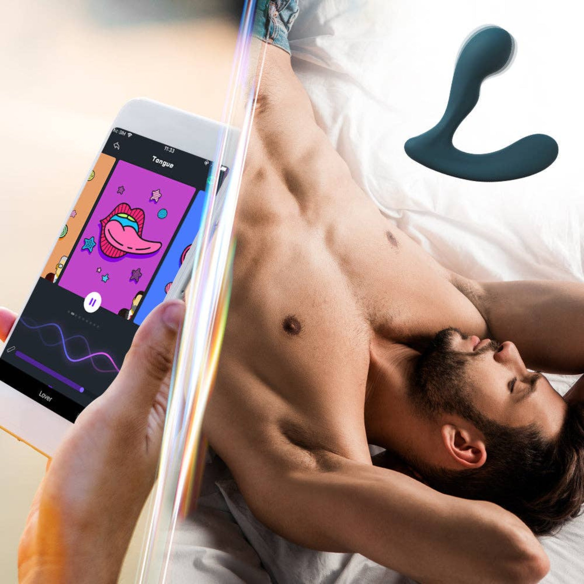 magic solstice x prostate massager app controlled remote wireless vibration modes music sync video sync silicone abs sex toy male anal stimulator fetish factory pleasure device