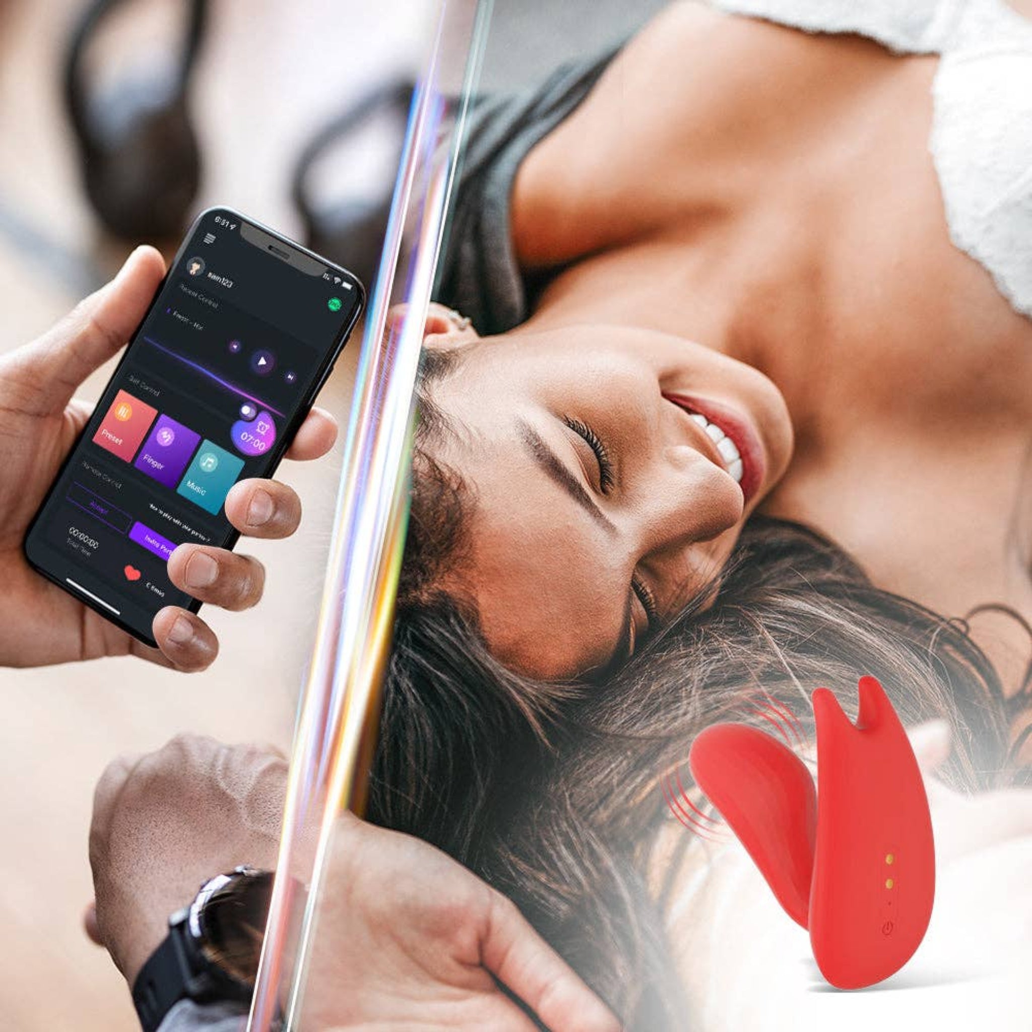 magic umi couples vibrator silicone abs dual motors long distance partner controlled app control magic motion discreet public play dual stimulation fetish factory
