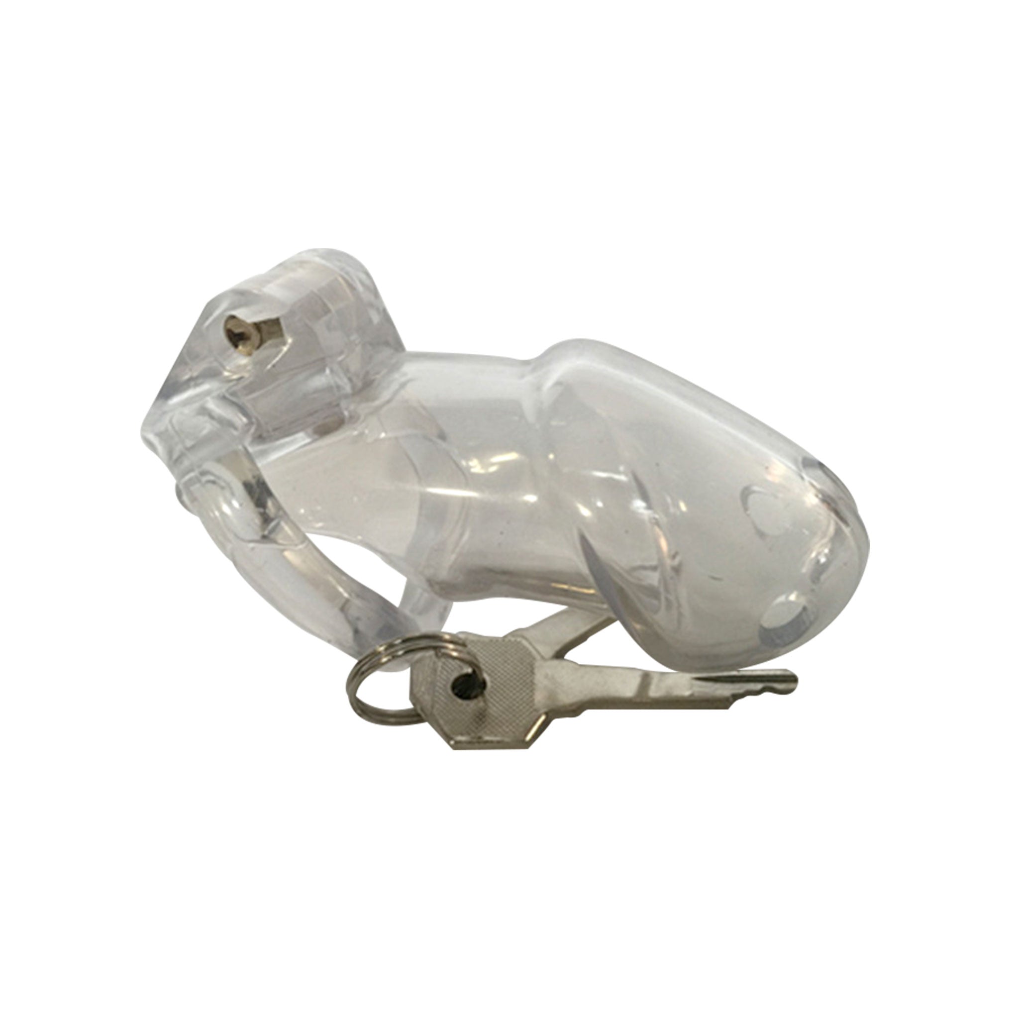 Resin bio-sourced body-safe all-natural accessories chastity male-chastity locking lockable low-profile padlock-free penis-tube cock-ring cockring penis-shaft ventilated megic-lock discreet fetish fashion alt-fashion bondage bdsm submission submissive punishment cock&ball cnb cbt kink kinky kinky-play male masculine masc mens penis dick adult-toys clear frosted