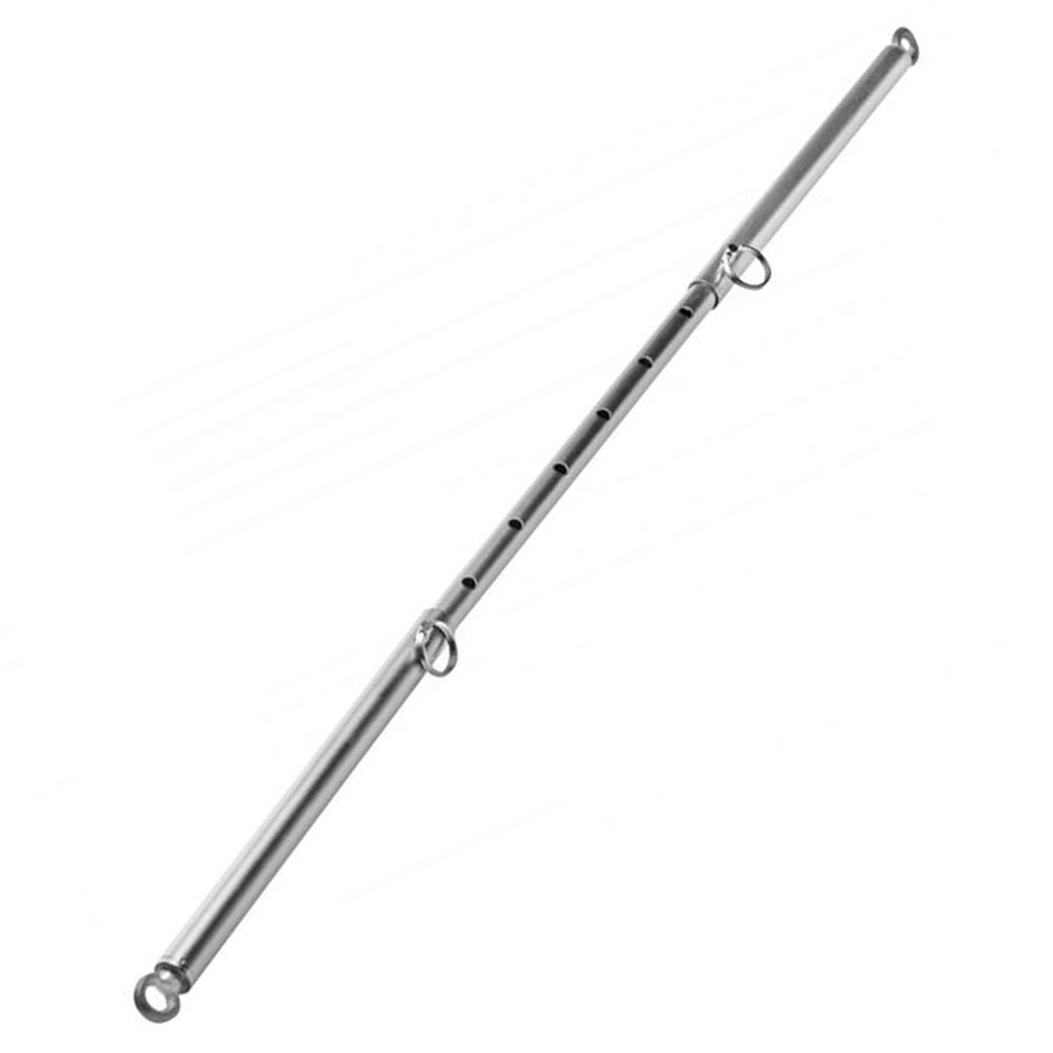Stainless-steel accessories spreader-bar spread-limbs spread-arms spread-legs eyebolts wrist-cuffs ankle-cuffs adjustable variable sexy shiny durable devious fetish fashion alt-fashion alternative bedroom dungeon bondage bdsm bdsm-toys bdsm-gear bondage-gear kink kinky kinky-toys kinky-play restraint adult-toys unisex silver