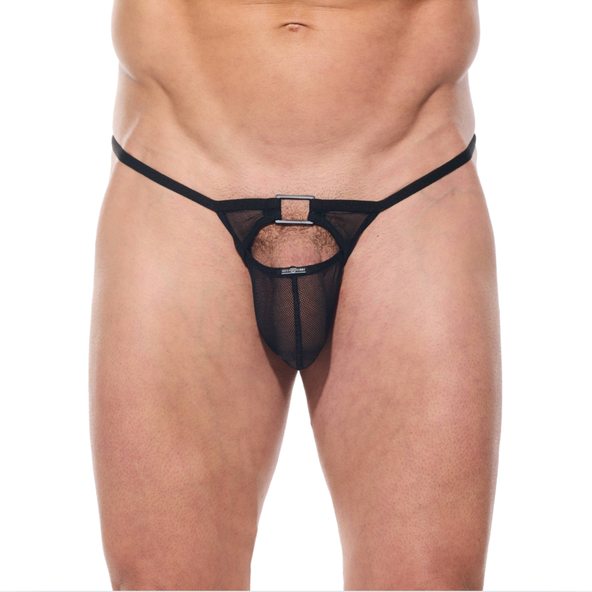 men's kisser g string open front mesh fabric provocative men's lingerie fetish factory bold underwear sexy men’s thong intimate wear