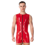 Mens Latex Short Muscle Suit