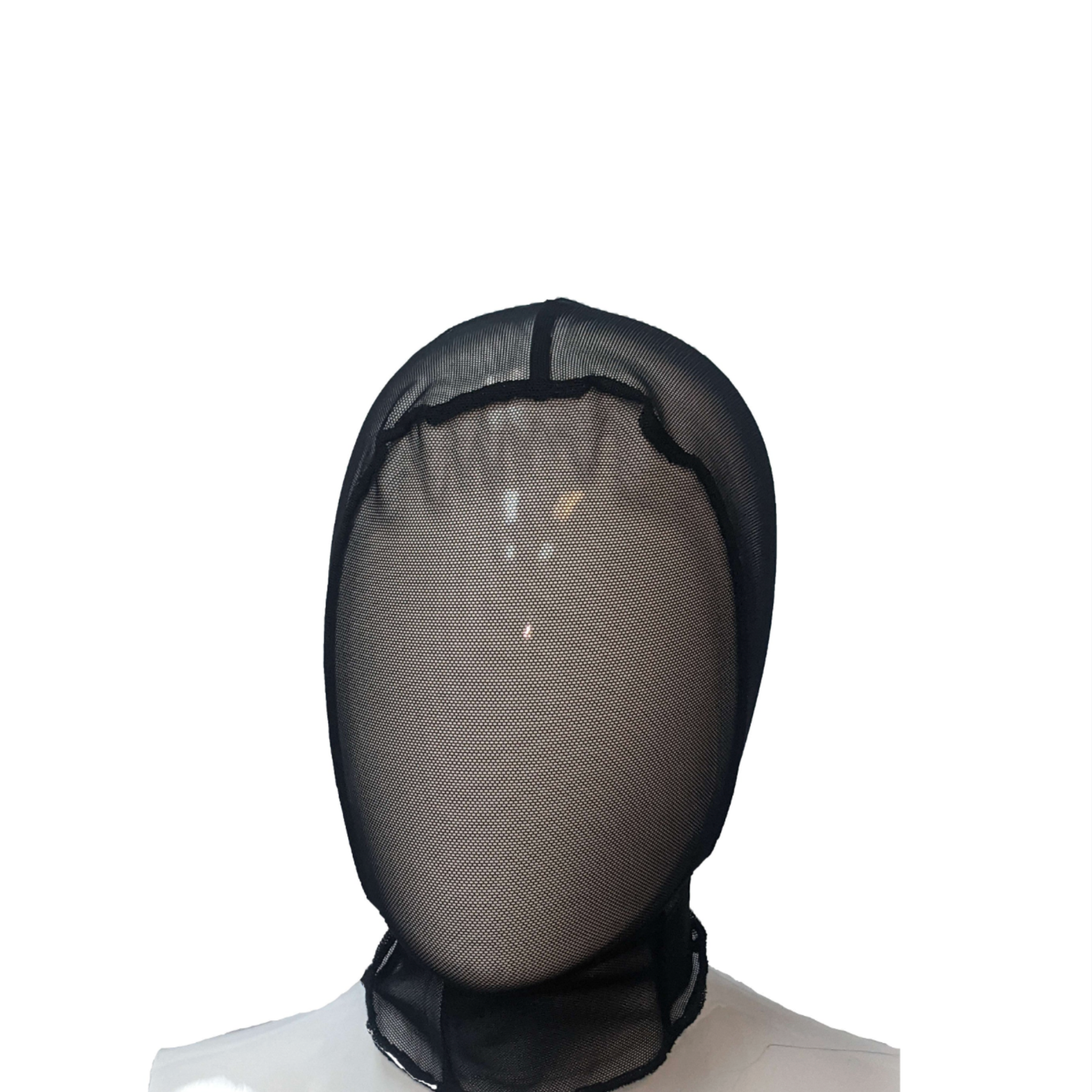 mesh hood enclosed black full face sheer breathable fetish fashion USA made