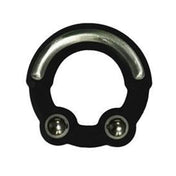 Silicone stretchy coated coating metal metallic steel core cockring cock-ring cock ring cnb cock-and-ball ball-bearings stamina enhancing snug fit support kink kinky kinky-play adult-toys sex-toys black
