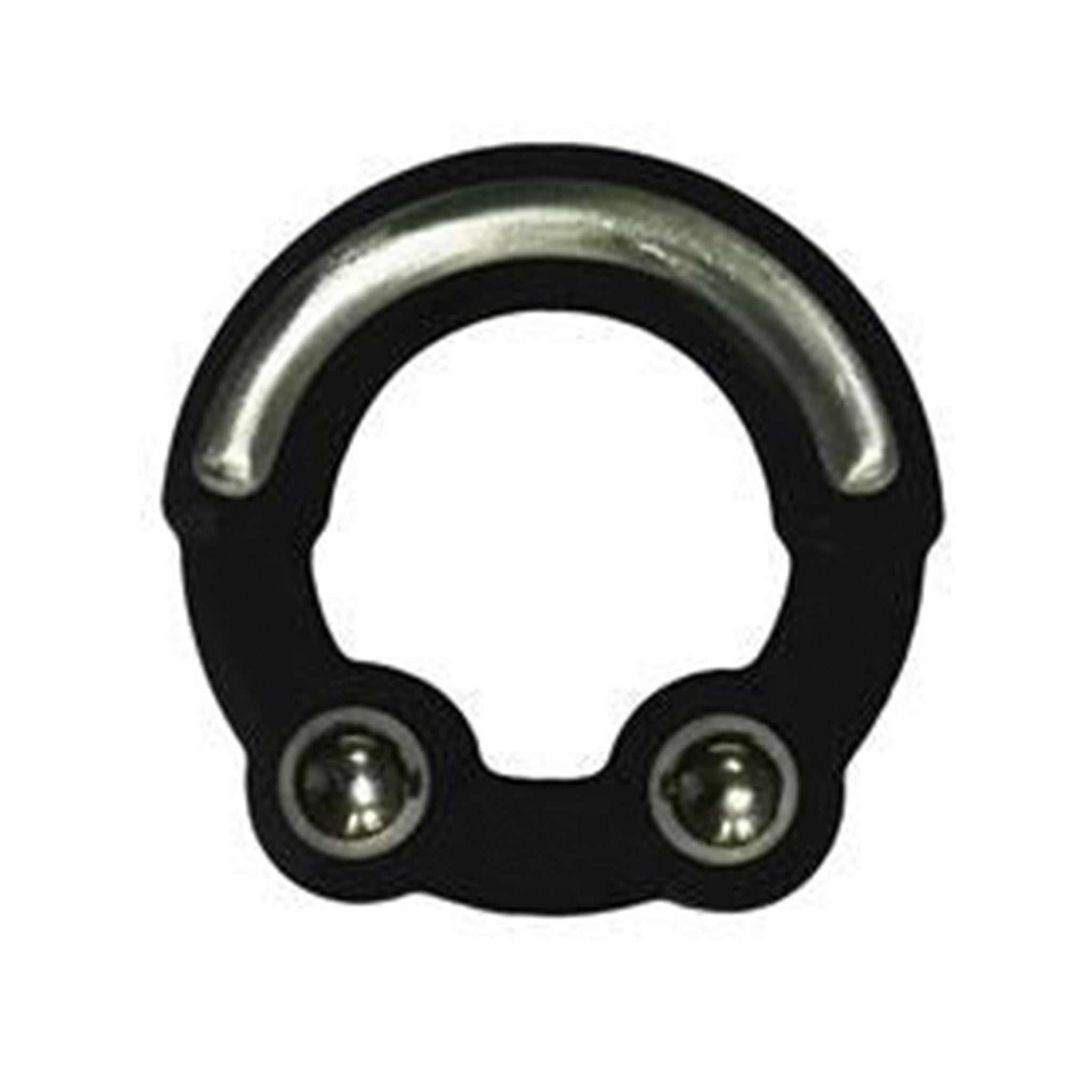 Silicone stretchy coated coating metal metallic steel core cockring cock-ring cock ring cnb cock-and-ball ball-bearings stamina enhancing snug fit support kink kinky kinky-play adult-toys sex-toys black