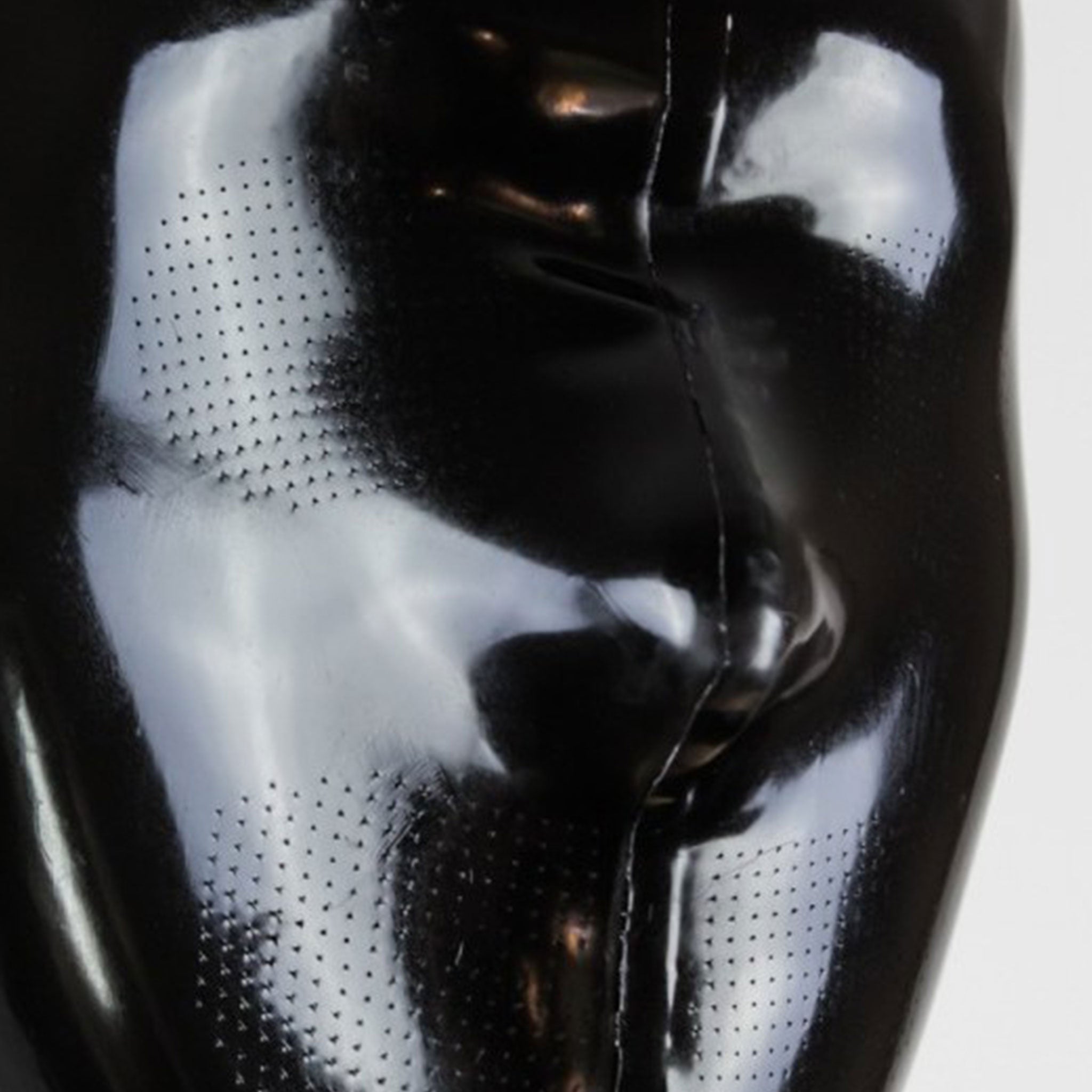 Latex rubber cut-and-glued accessories mask hood bdsm-hood bondage-hood back-zip zipper anatomical microperforated micro-perforated shiny glossy fetish fashion alt-fashion bdsm bondage restraint depersonalization submissive kink kinky kinky-wear male masculine masc mens menswear guys dudes gay female femme feminine womens black