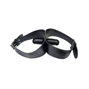 Leather faux-leather accessories gag mouth-gag padded-gag padded-wedge wedge-gag double-gag neck-band mouth-to-mouth face-to-face adjustable buckle soft unique fetish fashion alt-fashion alternative bedroom dungeon festival bondage bdsm bdsm-toys bdsm-gear kink kinky kinky-toys kinky-play sub submissive restraints costume cosplay halloween adult-toys unisex black
