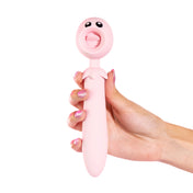 Mr. Eggplant Head Clit Flicker Flexy Vibrating Wand- Pink