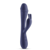 All Lube Silicone Heating Water Resistant Rabbit Flexi Head - Steel Blue