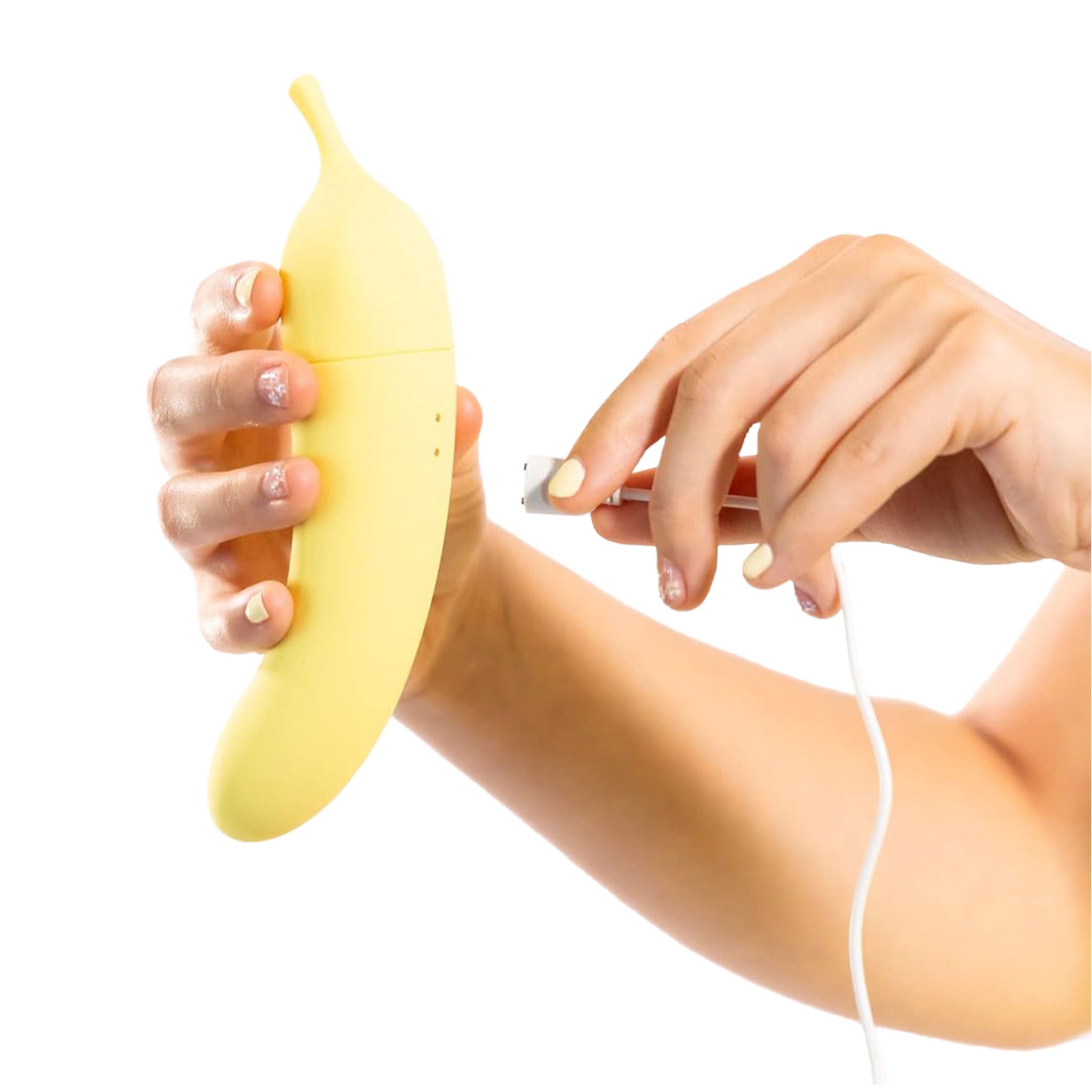 Toy Box Banana Cream Air Pulse & G-Spot Vibrator - Yellow