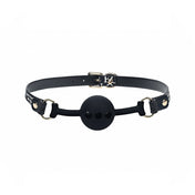 Leather bonded PU PVC gag mouth ball breathable ventilated adjustable buckle O-ring new-york ny nyc bdsm bondage bdsm-gear kink kinky kinky-play accessories adult-toys black white glitter