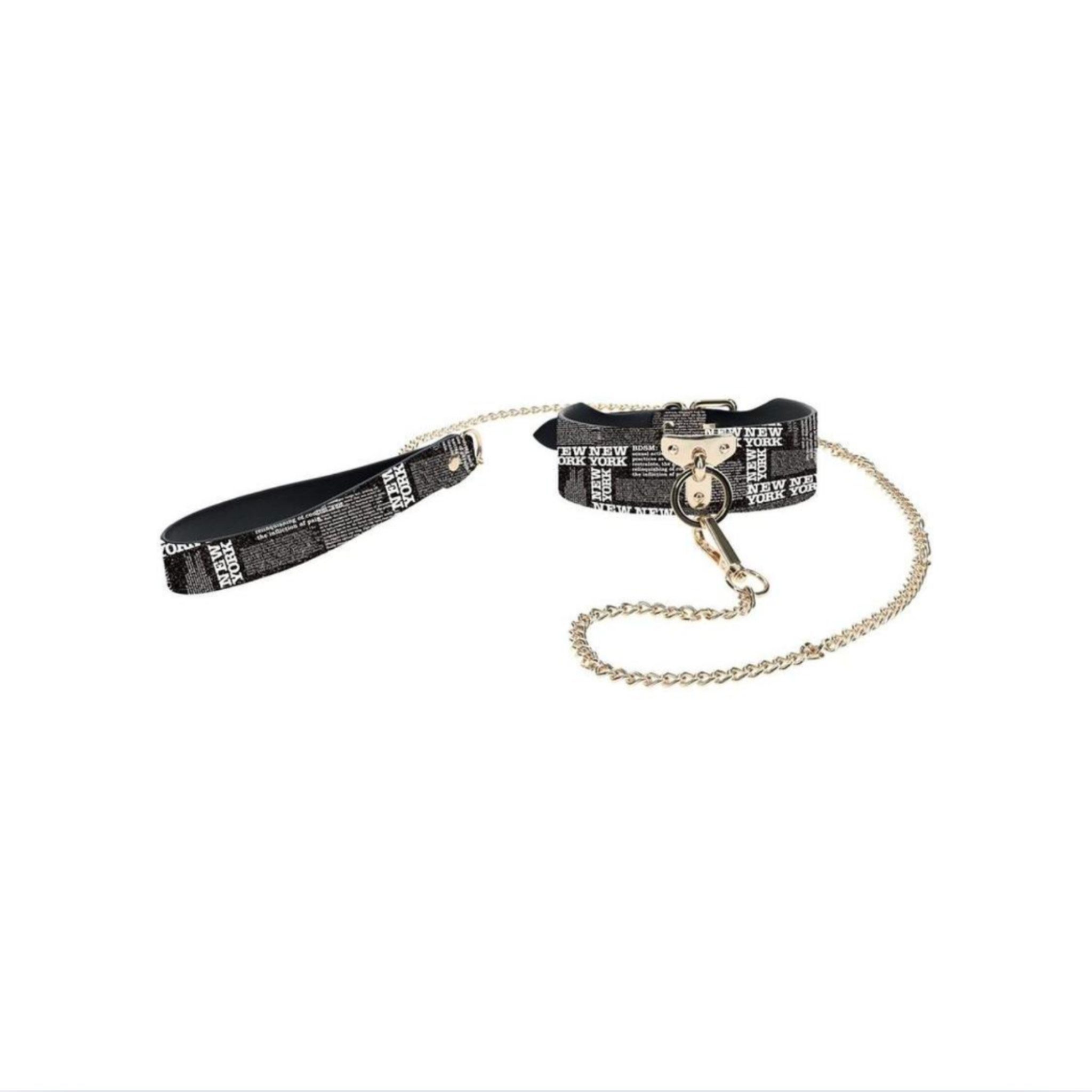 Collar & Leash | Sparkling leather collar and sturdy leash combo for fashionable control 
