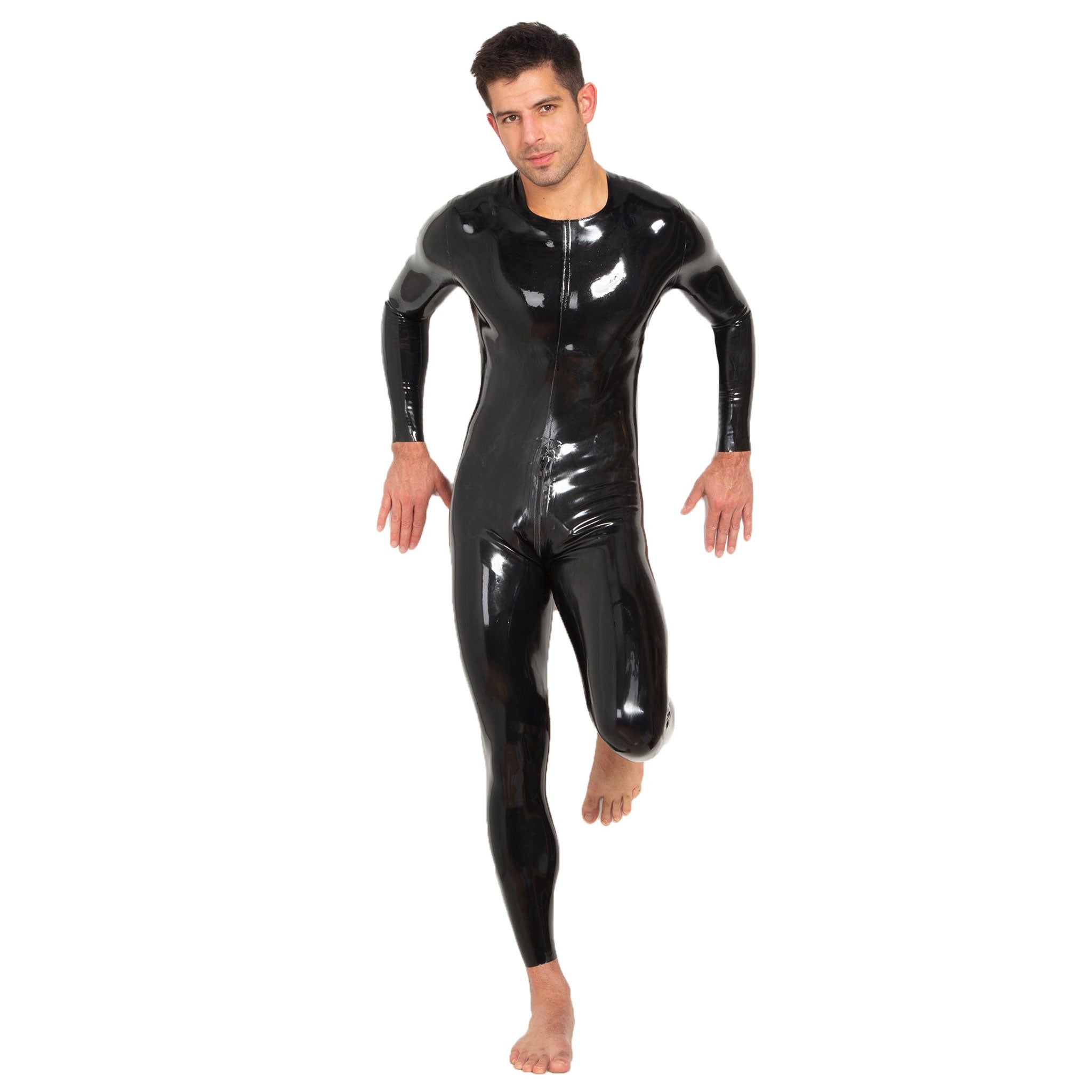 Latex rubber one-piece onesies onesie catsuit cat-suit neck-entry longsleeve long-sleeve sleeves sleeved crotch-zip front-to-back peekaboo peek-a-boo
entrapment sensual fetish fashion alt-fashion bdsm-fashion bdsm-gear male masculing masc mens dudes guys black