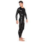 Latex rubber one-piece onesies onesie catsuit cat-suit neck-entry longsleeve long-sleeve sleeves sleeved crotch-zip front-to-back peekaboo peek-a-boo
entrapment sensual fetish fashion alt-fashion bdsm-fashion bdsm-gear male masculing masc mens dudes guys black
