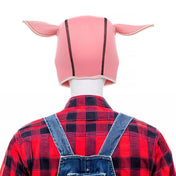 Neoprene accessories hood mask anatomical pig-headed poseable-ears removable-snout press-studs detachable textured soft durable bondage bdsm bdsm-gear bdsm-toys animals animal-play animal-farm pig piggy farm-play barnyard-play pet-play oink kink kinky kinky-play costume cosplay halloween halloween-couture furry yiff unisex pink 
