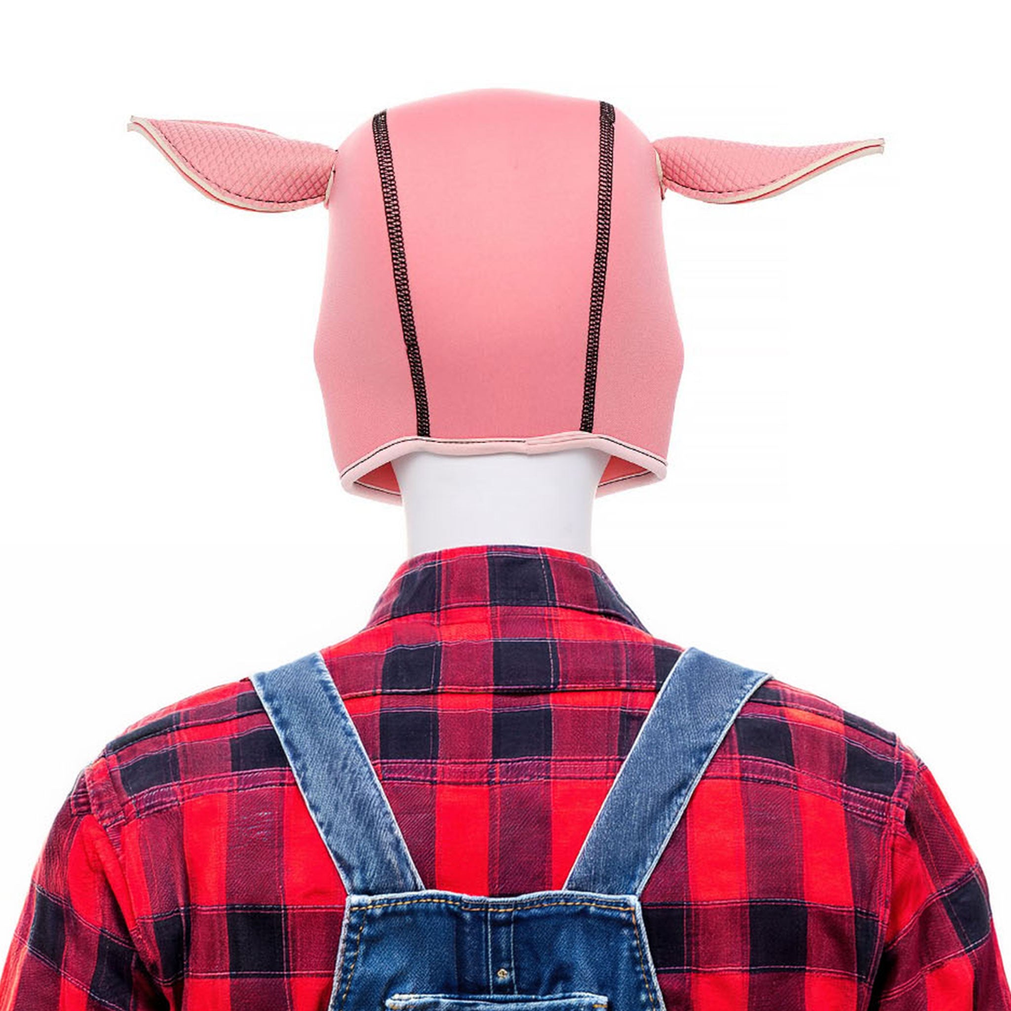 Neoprene accessories hood mask anatomical pig-headed poseable-ears removable-snout press-studs detachable textured soft durable bondage bdsm bdsm-gear bdsm-toys animals animal-play animal-farm pig piggy farm-play barnyard-play pet-play oink kink kinky kinky-play costume cosplay halloween halloween-couture furry yiff unisex pink 