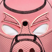 Neoprene accessories hood mask anatomical pig-headed poseable-ears removable-snout press-studs detachable textured soft durable bondage bdsm bdsm-gear bdsm-toys animals animal-play animal-farm pig piggy farm-play barnyard-play pet-play oink kink kinky kinky-play costume cosplay halloween halloween-couture furry yiff unisex pink 