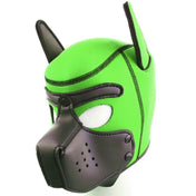 neoprene puppy hood poseable ears removable muzzle snap buttons eye openings lightweight hood cosplay fetish accessory puppy play mask comfortable slip on headwear alternative fashion