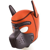 neoprene puppy hood poseable ears removable muzzle snap buttons eye openings lightweight hood cosplay fetish accessory puppy play mask comfortable slip on headwear alternative fashion