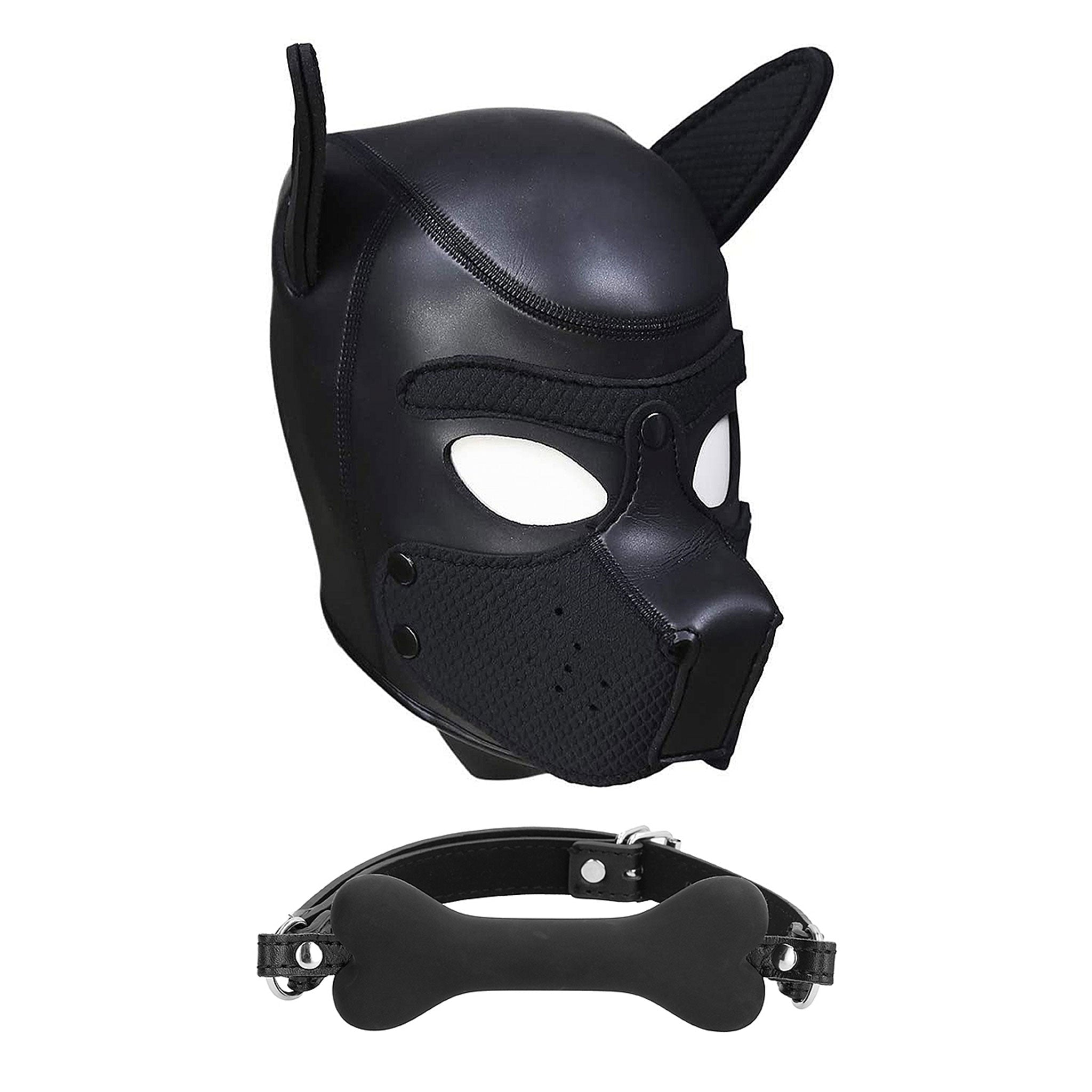 Neoprene silicone metallic-chain SBR polyurethane polyester polyamide TPE bonded-leather accessories bdsm-kit pup-kit puppy-kit arm-bands paw-gloves collar leash chain-leash spring-clip mouth-gag bone-gag anal-plug anal butt buttplug butt-plug tail-plug puppy-tail hood puppy-hood position-strap harness body-harness soft stretchy bondage bdsm kink kinky kinky-play accessories costume cosplay halloween pet-play pup-play puppy doggy animal male masculine masc mens menswear gay pride lgbtq black
