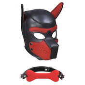 Neoprene silicone metallic-chain SBR polyurethane polyester polyamide TPE bonded-leather accessories bdsm-kit pup-kit puppy-kit arm-bands paw-gloves collar leash chain-leash spring-clip mouth-gag bone-gag anal-plug anal butt buttplug butt-plug tail-plug puppy-tail hood puppy-hood position-strap harness body-harness soft stretchy bondage bdsm kink kinky kinky-play accessories costume cosplay halloween pet-play pup-play puppy doggy animal male masculine masc mens menswear gay pride lgbtq red