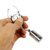 Stainless-steel nipple nipple-play clamps tuggers weights weighted enclosed angelfish angel-fish removable cylinder cylindrical removable bondage bdsm bdsm-gear bdsm-toys sadism masochism sadomasochism kink kinky kinky-play unisex adult-toys silver 