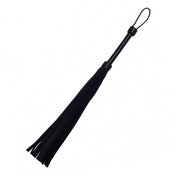 Leather authentic genuine nubuck cowhide cow-hide cow hide woven braided handle stinging stingy falls hard smooth whip flogger bondage bdsm sadism masochism sadomasochism spanking impact impact-play impact-toys kink kinky kinky-play adult-toys black