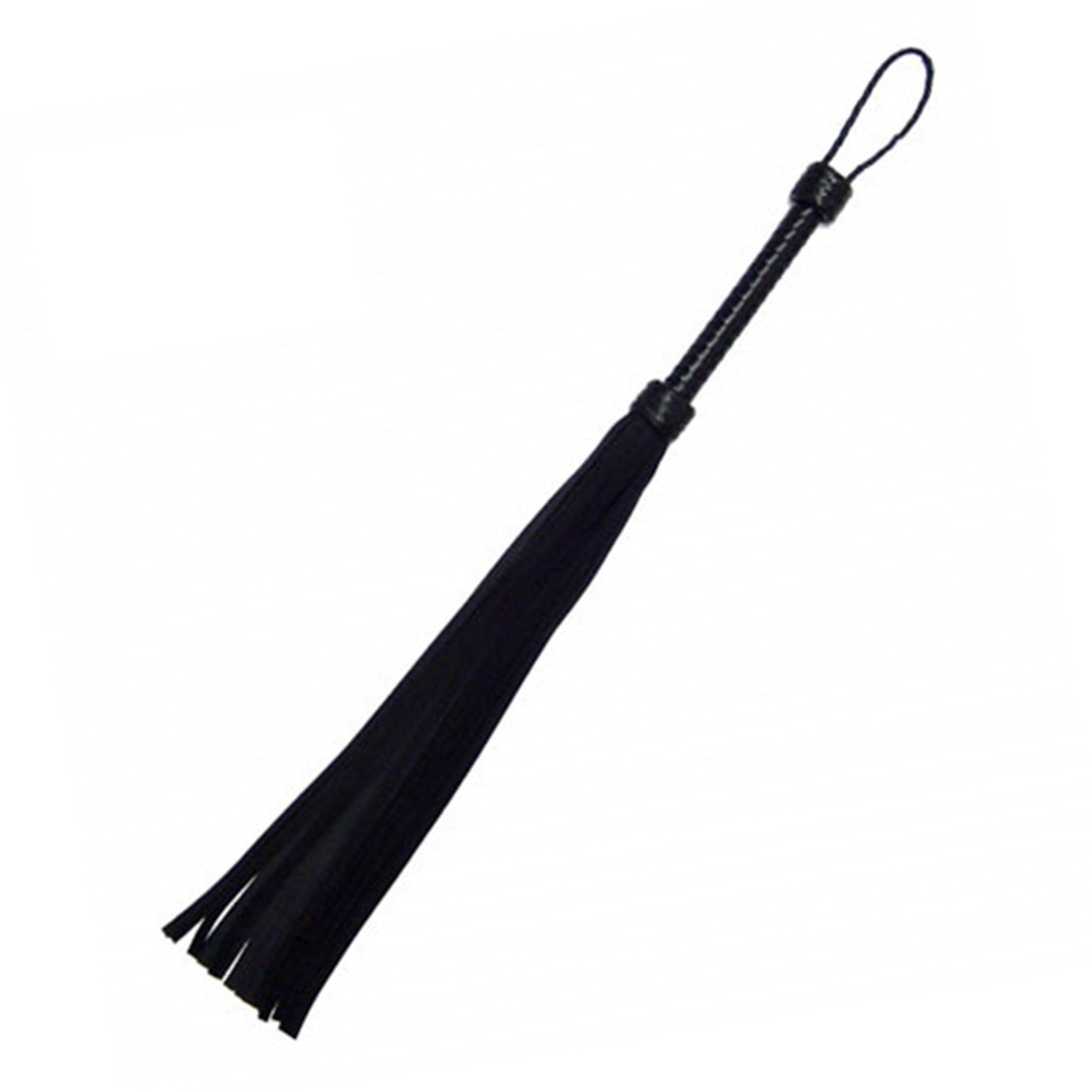 Leather authentic genuine nubuck cowhide cow-hide cow hide woven braided handle stinging stingy falls hard smooth whip flogger bondage bdsm sadism masochism sadomasochism spanking impact impact-play impact-toys kink kinky kinky-play adult-toys black
