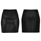 Pleated Eyelet Skirt