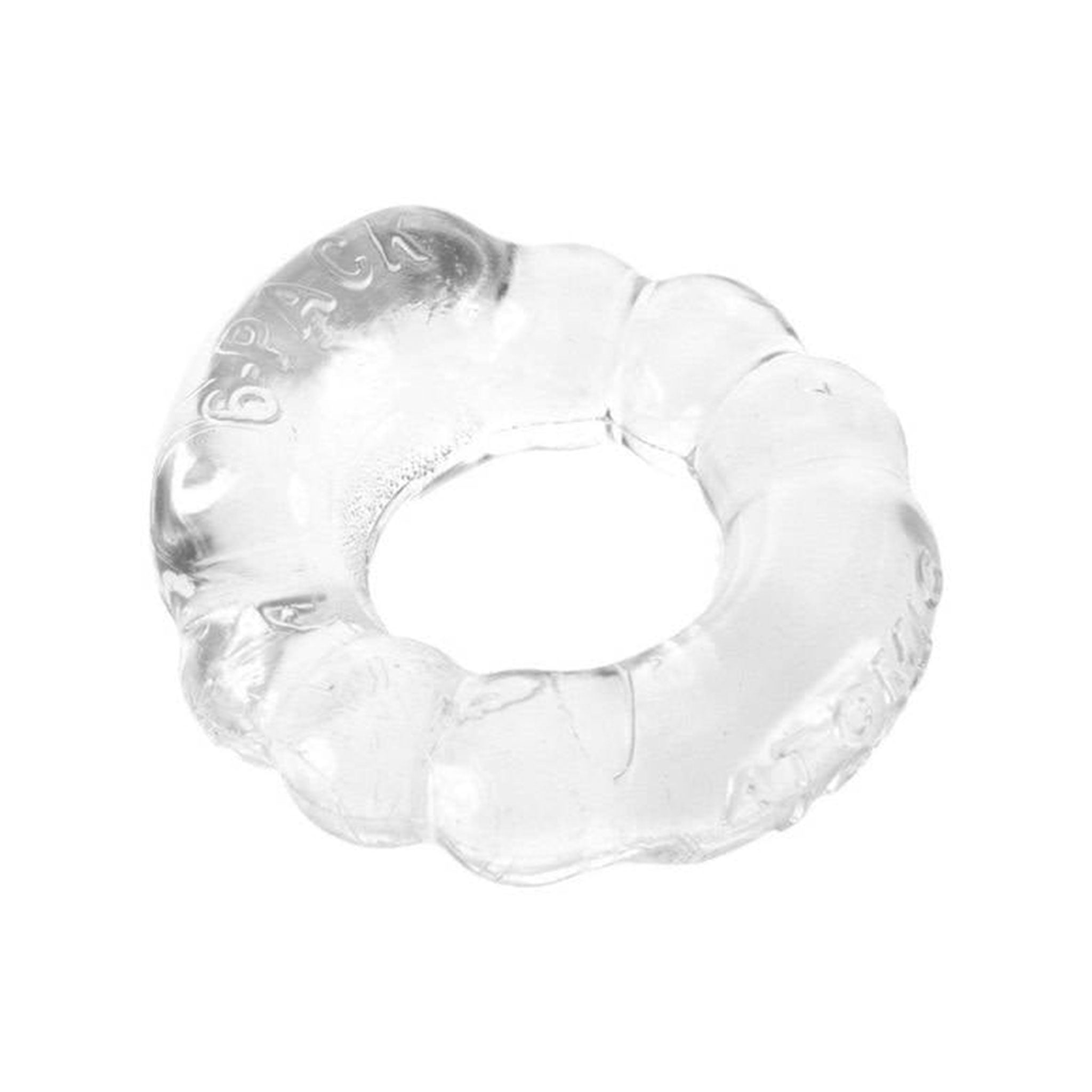 Stretchy TPR cock ring cockring 6-pack six-pack atomic jock clear