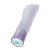 Silicone platinum-cured plastic ABS-plastic bullet vibrator vibe vibrating vibration curved usb-rechargeable magnetic-charging charging-cable waterproof submersible IPX7 gemstone faceted-gem temperature temp-play heating warming fierce smooth comfortable adult-toys lavender