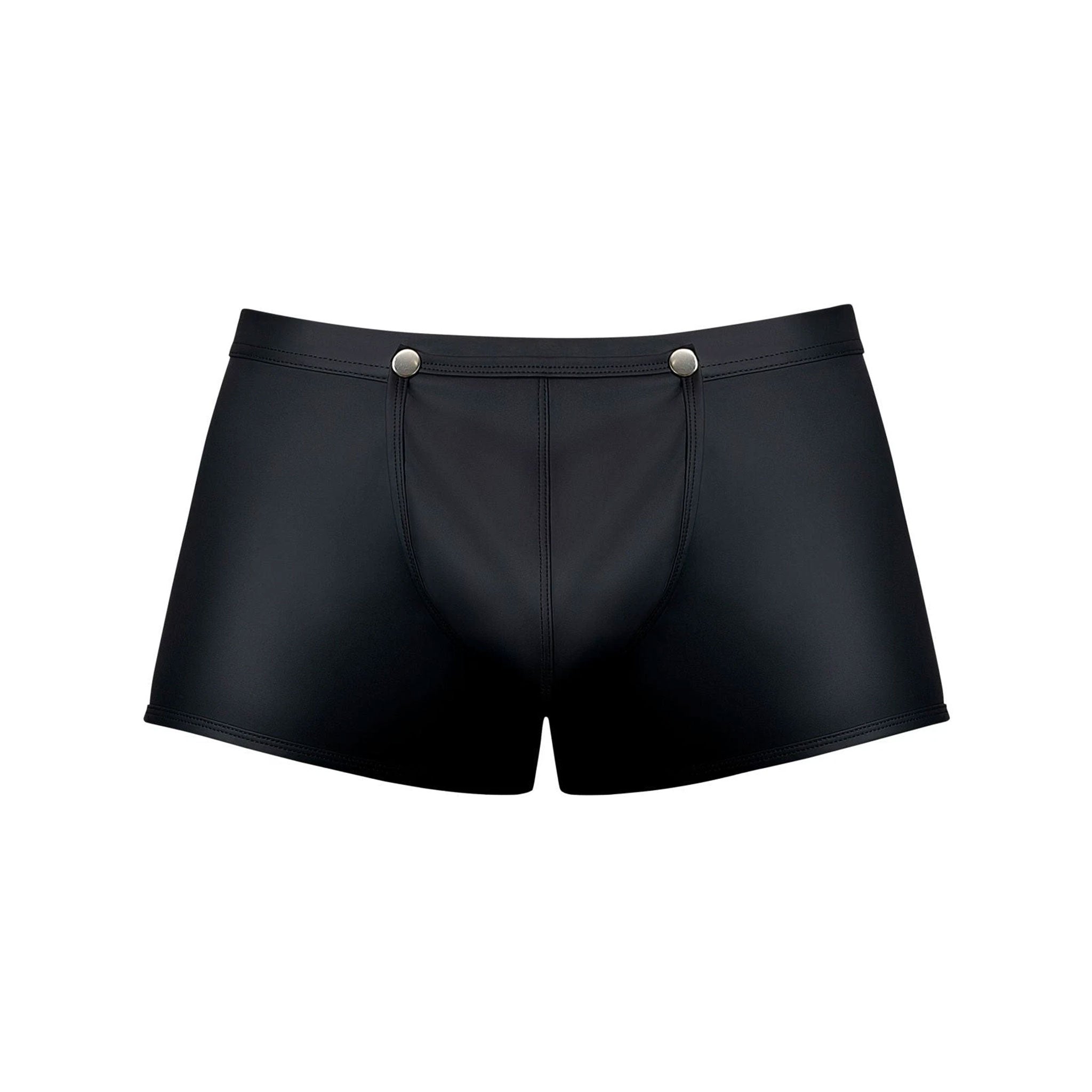 Polyester polyurethane Spandex elastane bottoms intimates lingerie shorts underwear codpiece codpiece-pouch pouch cod-piece tear-away tearaway tear-off press-stud snap-button low-rise high-cut sexy bedroom surprise fetish fashion bdsm-fashion male masculine masc mens menswear guys dudes black