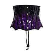 PU velvet satin accessory top corset cincher waist-cincher cinching waist waist-training satin-ribbon adjustable laceup lace-up shiny glossy bold wild sexy snatched fierce edge edgy lingerie intimates female femme feminine women black violet ombre gradient