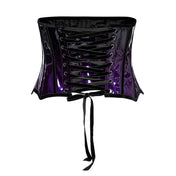 PU velvet satin accessory top corset cincher waist-cincher cinching waist waist-training satin-ribbon adjustable laceup lace-up shiny glossy bold wild sexy snatched fierce edge edgy lingerie intimates female femme feminine women black violet ombre gradient