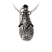 Black Rose Magnetic Lid Poison Bottle Necklace