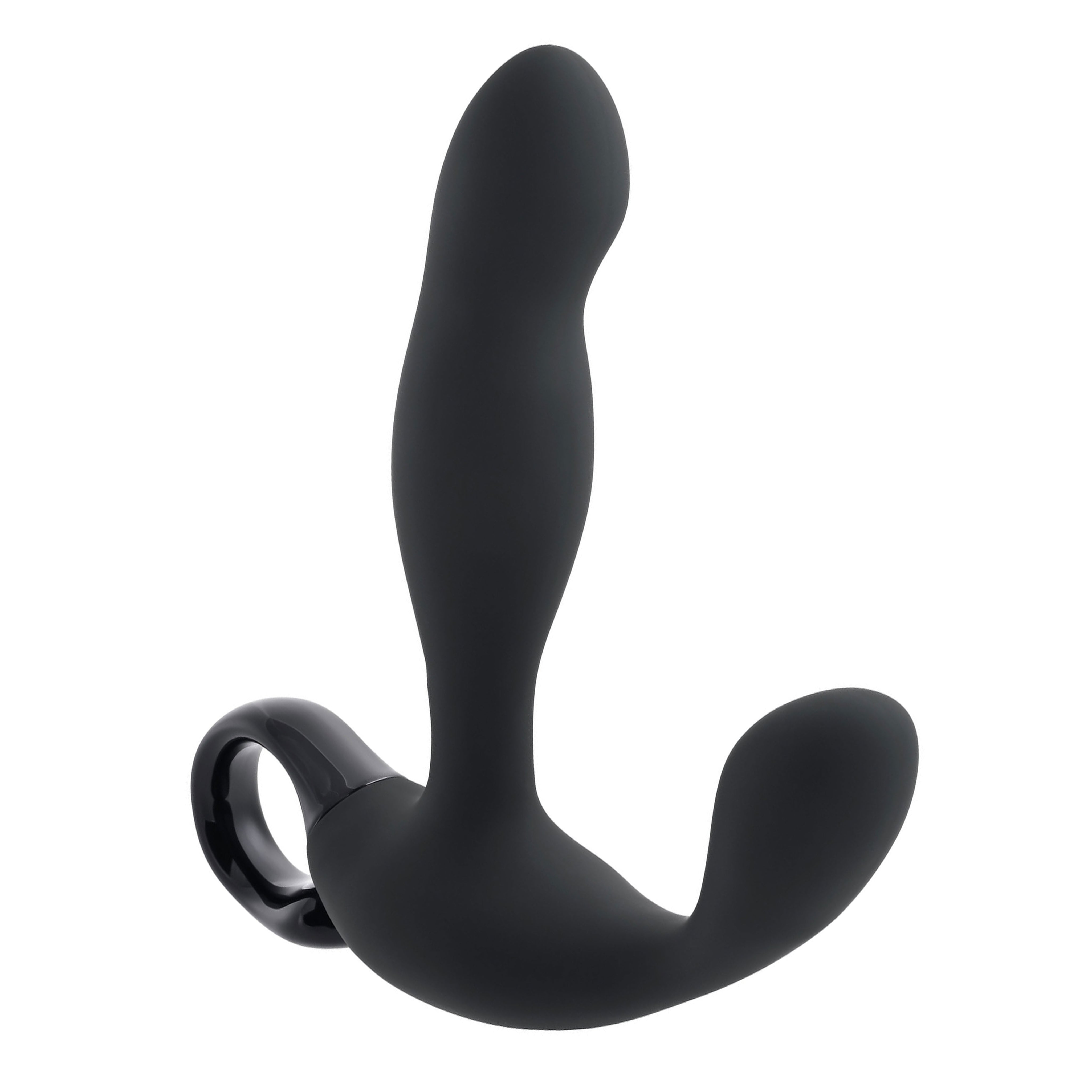 Come Hither Rechargeable Silicone Prostate Vibe with Remote Control - Black