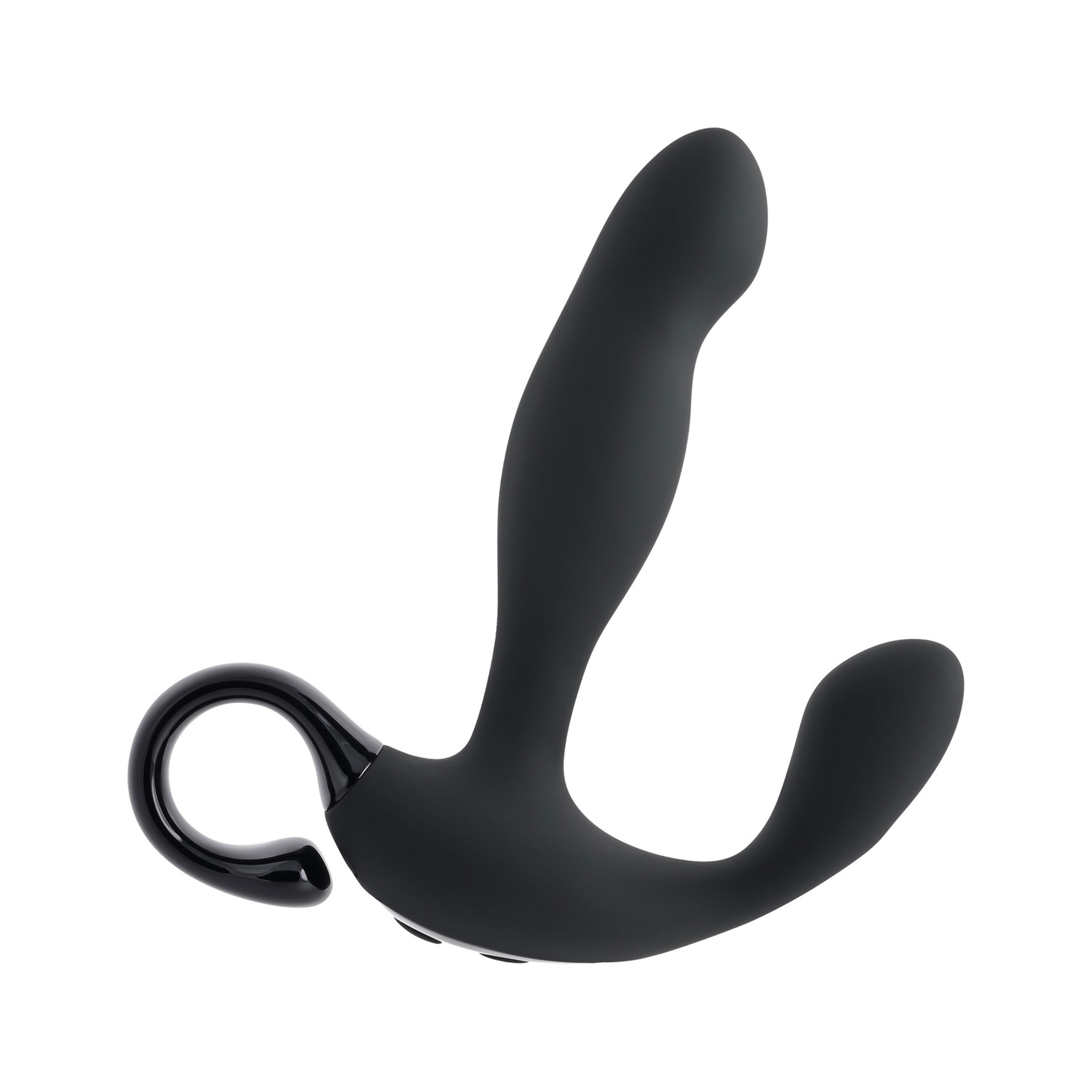 Come Hither Rechargeable Silicone Prostate Vibe with Remote Control - Black