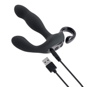 Come Hither Rechargeable Silicone Prostate Vibe with Remote Control - Black