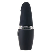 Clitoral clit vibrator lipstick case suction multi-function multifunction non-phallic black