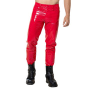 Shawn Red PVC Pants