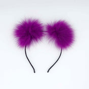 Fox fur cat ears headband hairband headgear pet-play lifestyle gifts accessories halloween purple